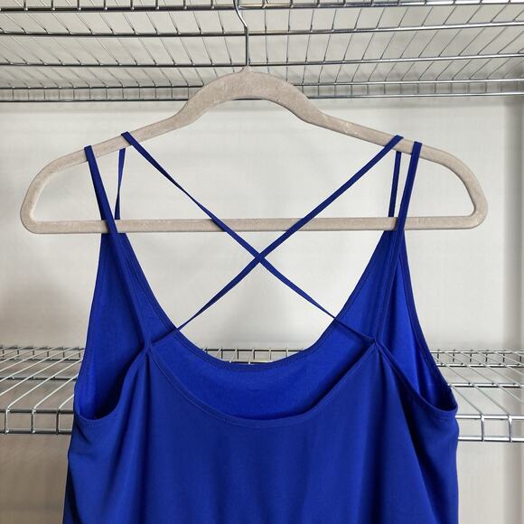Rory Beca Women's Royal Blue Strappy Cami Dress Size S Drawstring Waist Flowy - Picture 9 of 10